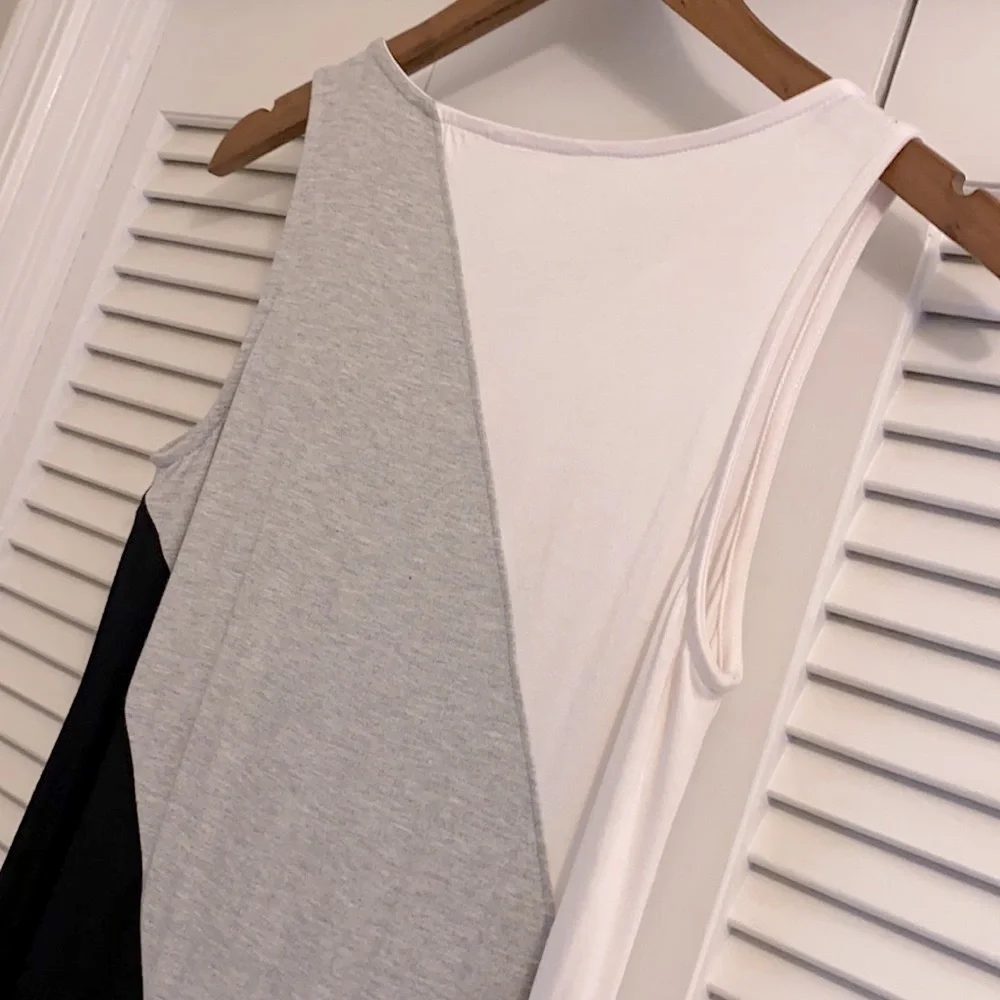 Athleta | Rayon Stretch Diagonal Colorblock Sleeveless Midi Dress (XS) - Picture 13 of 14